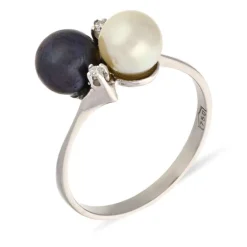 Perl-Ring Weißgold