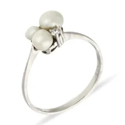 Perl-Ring Weißgold