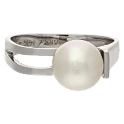 Perl-Ring Weißgold