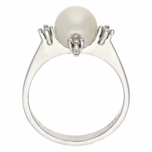 Perl-Ring Weißgold