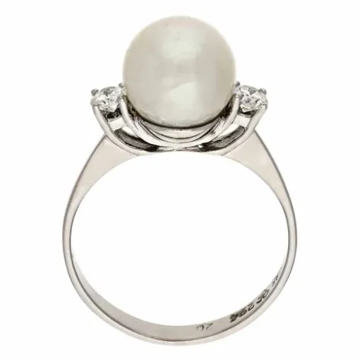 Perl-Ring Weißgold