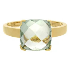 Quarz-Ring Gelbgold
