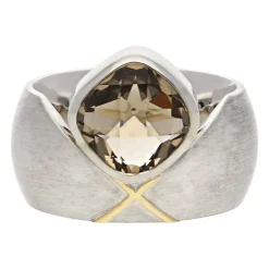 Rauchquarz-Ring Silber