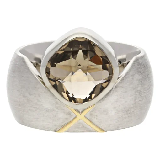 Rauchquarz-Ring Silber
