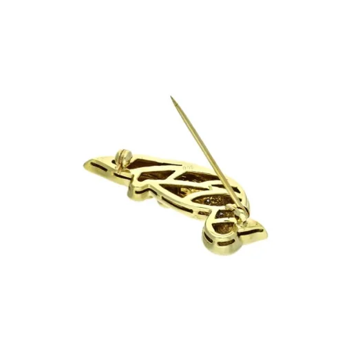 Rubin Brosche Gelbgold
