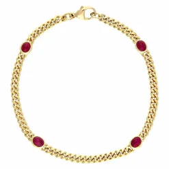 Rubin-Armband Gelbgold