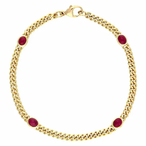 Rubin-Armband Gelbgold