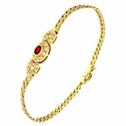 Rubin-Armband Gelbgold