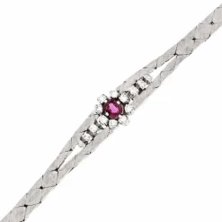 Rubin-Armband Weißgold