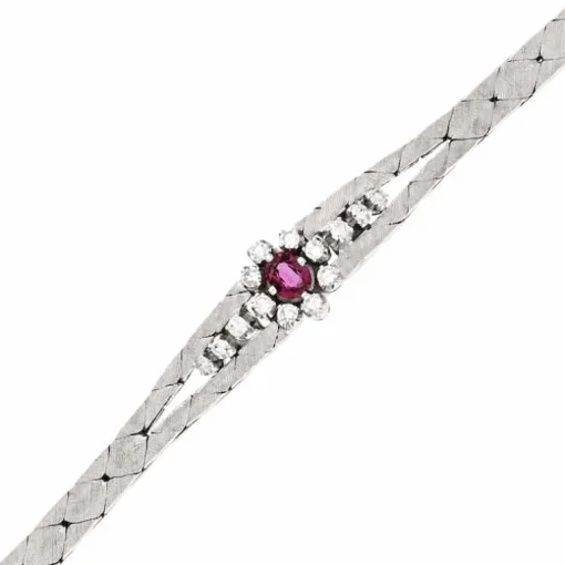 Rubin-Armband Weißgold