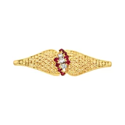 Rubin-Brosche Gelbgold