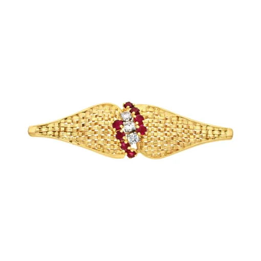 Rubin-Brosche Gelbgold
