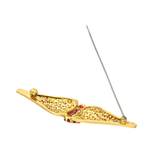Rubin-Brosche Gelbgold