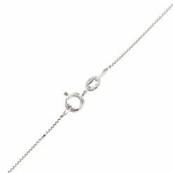 Rubin-Kette mit Kreuzanhänger Weißgold