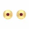 Rubin-Ohrstecker Gelbgold