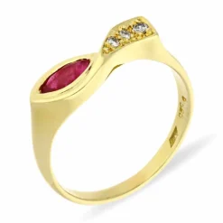 Rubin-Ring Gelbgold
