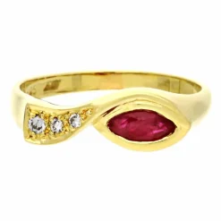 Rubin-Ring Gelbgold