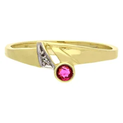 Rubin-Ring Gelbgold