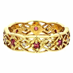 Rubin-Ring Gelbgold