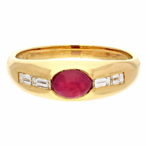 Rubin-Ring Gelbgold