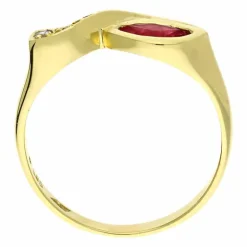Rubin-Ring Gelbgold