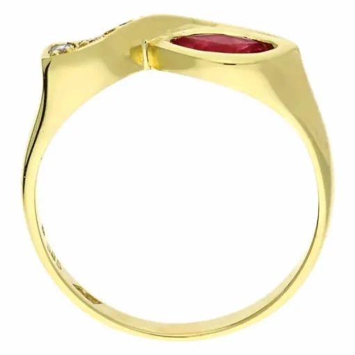 Rubin-Ring Gelbgold