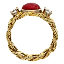 Rubin-Ring Gelbgold