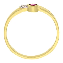 Rubin-Ring Gelbgold