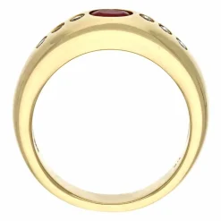 Rubin-Ring Gelbgold