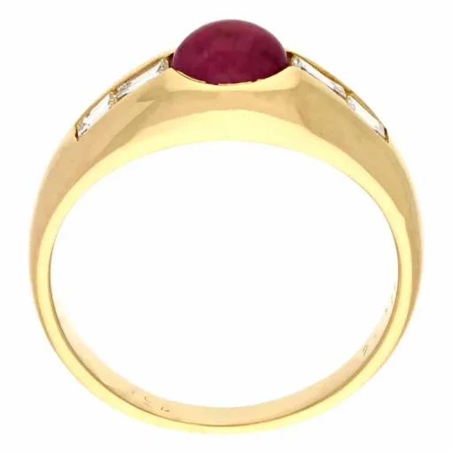 Rubin-Ring Gelbgold