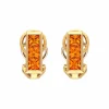 Safir-Ohrclips Gelbgold