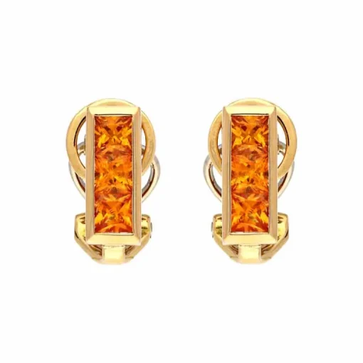 Safir-Ohrclips Gelbgold