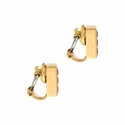 Safir-Ohrclips Gelbgold