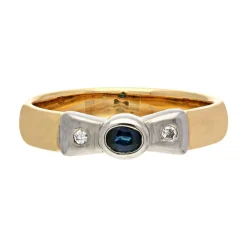 Safir-Ring Bicolor