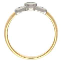 Safir-Ring Bicolor
