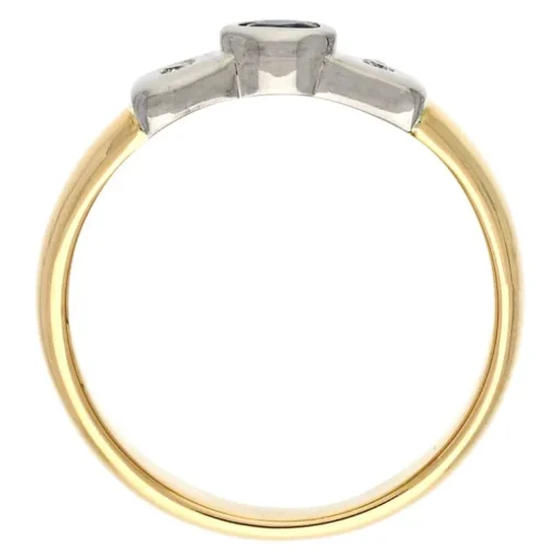 Safir-Ring Bicolor