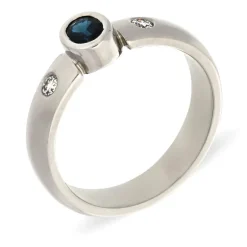 Safir-Ring Weißgold