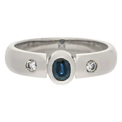 Safir-Ring Weißgold