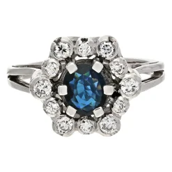 Safir-Ring Weißgold