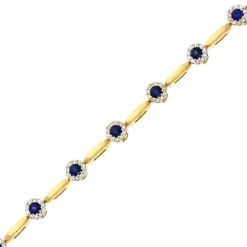 Saphir-Armband Gelbgold