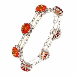 Saphir-Armband Weißgold