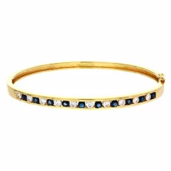 Saphir-Armreif Gelbgold