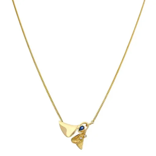 Saphir-Collier Gelbgold