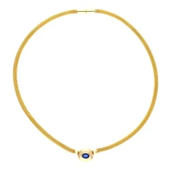 Saphir-Collier Gelbgold