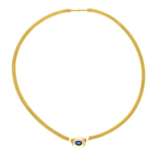Saphir-Collier Gelbgold