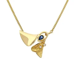 Saphir-Collier Gelbgold