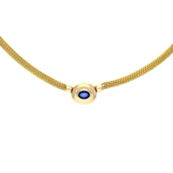 Saphir-Collier Gelbgold
