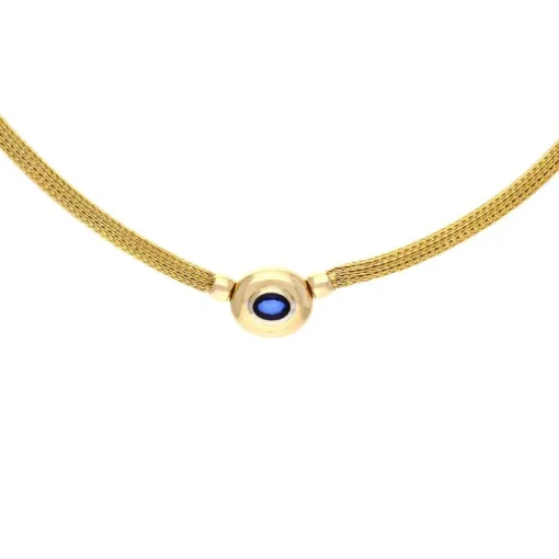 Saphir-Collier Gelbgold