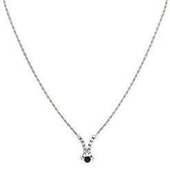 Saphir-Collier Weißgold