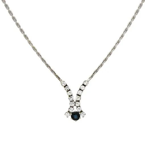 Saphir-Collier Weißgold